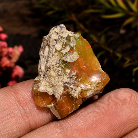 Outstanding Top Grade Quality 100% Natural Welo Fire White Ethiopian Opal Rough Loose Gemstone For Making Jewelry 23X18X11 MM 17 Cts KR12-17 Sunkarton