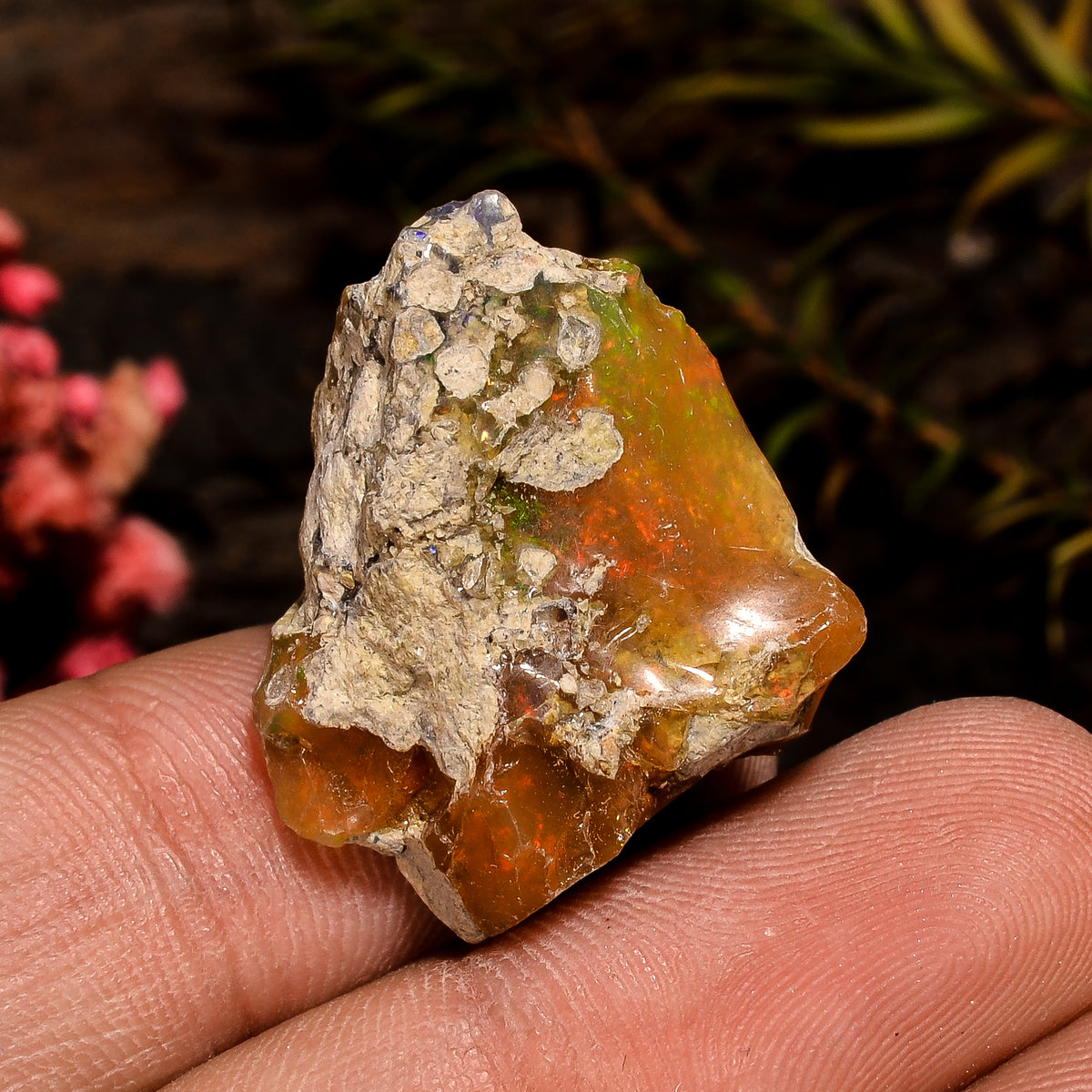 Outstanding Top Grade Quality 100% Natural Welo Fire White Ethiopian Opal Rough Loose Gemstone For Making Jewelry 23X18X11 MM 17 Cts KR12-17 Sunkarton