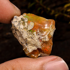 Outstanding Top Grade Quality 100% Natural Welo Fire White Ethiopian Opal Rough Loose Gemstone For Making Jewelry 23X18X11 MM 17 Cts KR12-17 Sunkarton