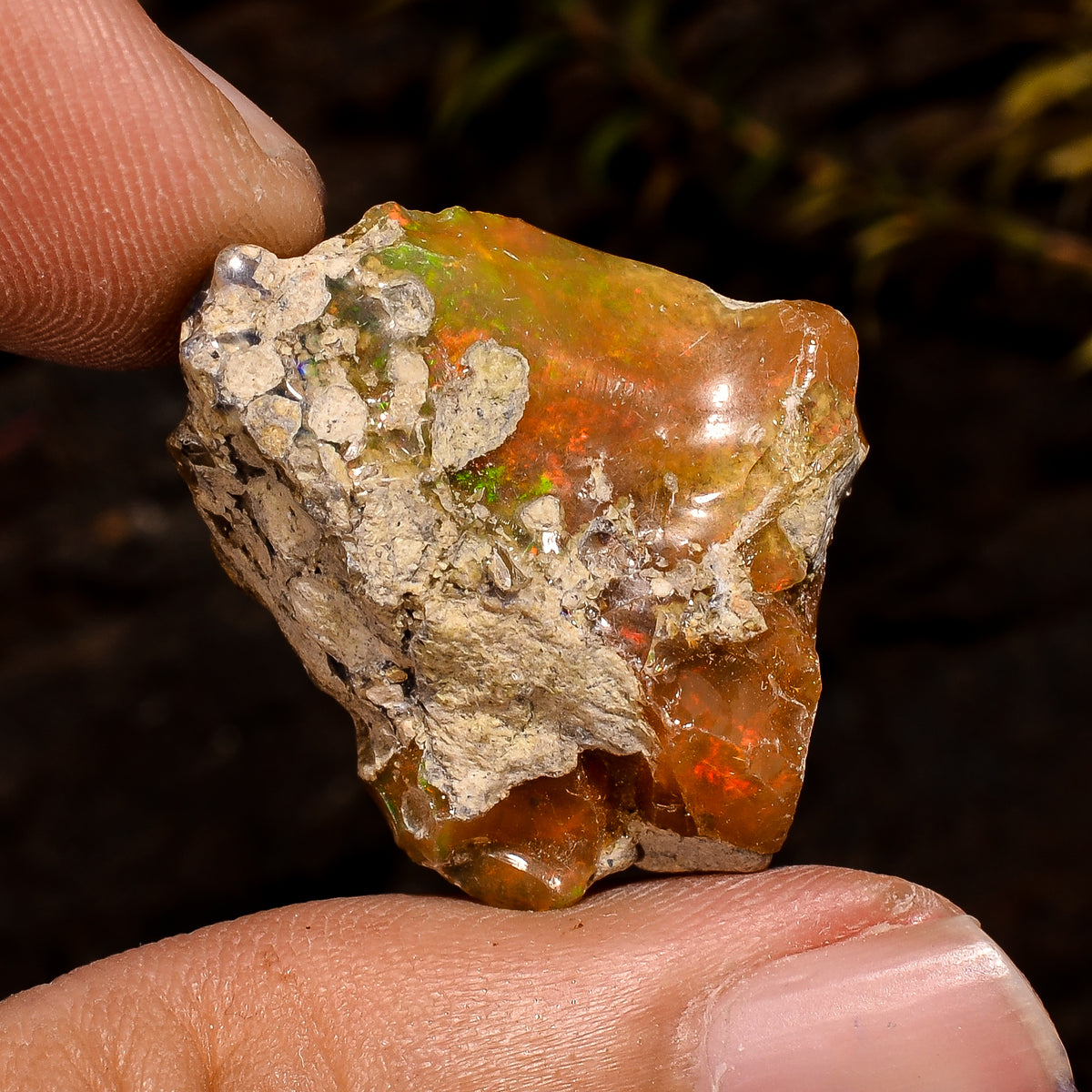 Outstanding Top Grade Quality 100% Natural Welo Fire White Ethiopian Opal Rough Loose Gemstone For Making Jewelry 23X18X11 MM 17 Cts KR12-17 Sunkarton