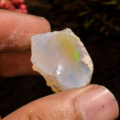 Splendid Top Grade Quality 100% Natural Welo Fire White Ethiopian Opal Rough Loose Gemstone For Making Jewelry 22X20X16 MM 36.5 Cts. KR12-18 Sunkarton