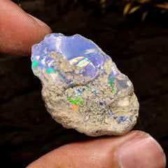 Amazing Top Grade Quality 100% Natural Welo Fire White Ethiopian Opal Rough Loose Gemstone For Making Jewelry 33X20X16 MM 43.5 Cts. KR12-1 Sunkarton