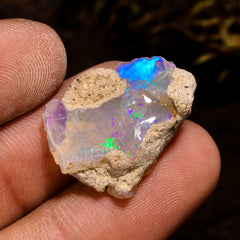 Tempting Top Grade Quality 100% Natural Welo Fire White Ethiopian Opal Rough Loose Gemstone For Making Jewelry 22X16X8 MM 10 Cts. KR12-22 Sunkarton