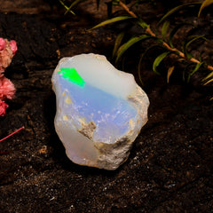 Terrific Top Grade Quality 100% Natural Welo Fire White Ethiopian Opal Rough Loose Gemstone For Making Jewelry 25X17X16 MM 29 Cts. KR12-23 Sunkarton