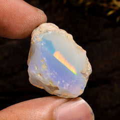 Terrific Top Grade Quality 100% Natural Welo Fire White Ethiopian Opal Rough Loose Gemstone For Making Jewelry 25X17X16 MM 29 Cts. KR12-23 Sunkarton