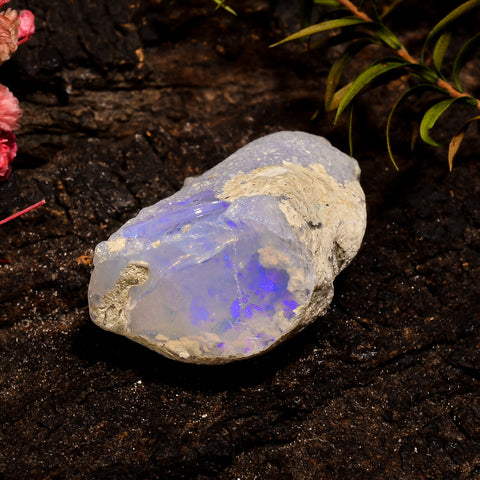 Unique Top Grade Quality 100% Natural Welo Fire White Ethiopian Opal Rough Loose Gemstone For Making Jewelry 29X21X14 MM 33.5 Cts. KR12-24 Sunkarton