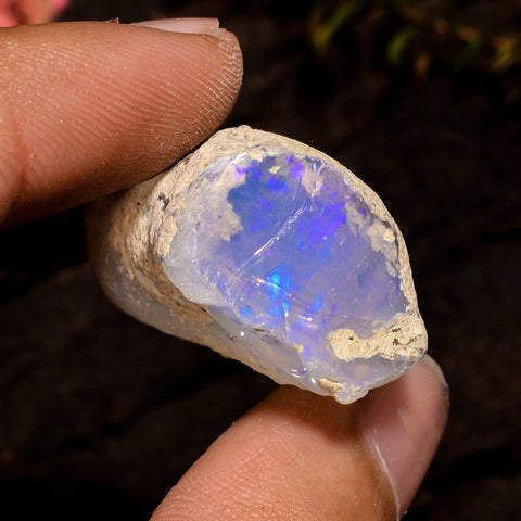 Unique Top Grade Quality 100% Natural Welo Fire White Ethiopian Opal Rough Loose Gemstone For Making Jewelry 29X21X14 MM 33.5 Cts. KR12-24 Sunkarton