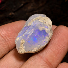 Unique Top Grade Quality 100% Natural Welo Fire White Ethiopian Opal Rough Loose Gemstone For Making Jewelry 29X21X14 MM 33.5 Cts. KR12-24 Sunkarton