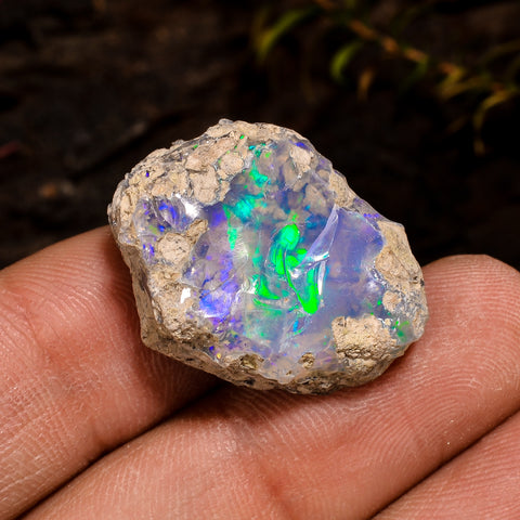 Wonderful Top Grade Quality 100% Natural Welo Fire White Ethiopian Opal Rough Loose Gemstone For Making Jewelry 23X18X9 MM 17 Cts. KR12-25 Sunkarton