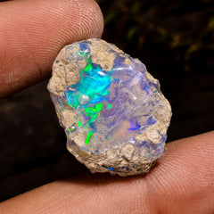 Wonderful Top Grade Quality 100% Natural Welo Fire White Ethiopian Opal Rough Loose Gemstone For Making Jewelry 23X18X9 MM 17 Cts. KR12-25 Sunkarton