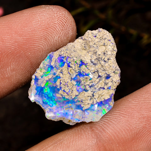 Amazing Top Grade Quality 100% Natural Welo Fire White Ethiopian Opal Rough Loose Gemstone For Making Jewelry 22X17X8 MM 10 Cts. KR12-26 Sunkarton