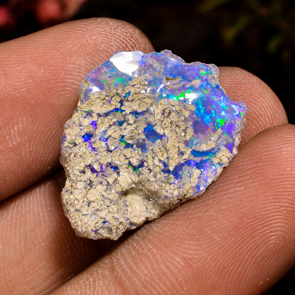 Amazing Top Grade Quality 100% Natural Welo Fire White Ethiopian Opal Rough Loose Gemstone For Making Jewelry 22X17X8 MM 10 Cts. KR12-26 Sunkarton