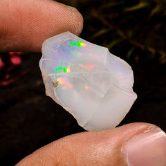 Awesome Top Grade Quality 100% Natural Welo Fire White Ethiopian Opal Rough Loose Gemstone For Making Jewelry 24X16X12 MM 22 Cts. KR12-28 Sunkarton