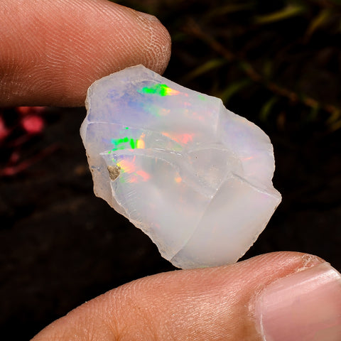 Awesome Top Grade Quality 100% Natural Welo Fire White Ethiopian Opal Rough Loose Gemstone For Making Jewelry 24X16X12 MM 22 Cts. KR12-28 Sunkarton