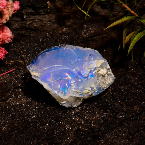 Classic Top Grade Quality 100% Natural Welo Fire White Ethiopian Opal Rough Loose Gemstone For Making Jewelry 23X18X14 MM 17.5 Cts. KR12-30 Sunkarton