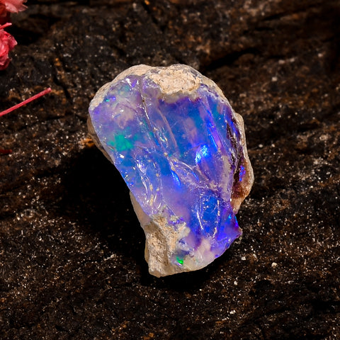 Excellent Top Grade Quality 100% Natural Welo Fire White Ethiopian Opal Rough Loose Gemstone For Making Jewelry 21X18X11 MM 12 Cts. KR12-32 Sunkarton