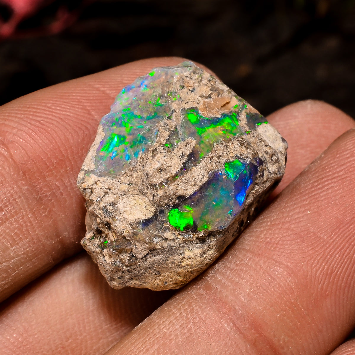 Elegant Top Grade Quality 100% Natural Welo Fire White Ethiopian Opal Rough Loose Gemstone For Making Jewelry 20X17X13 MM 19.5 Cts. KR12-34 Sunkarton