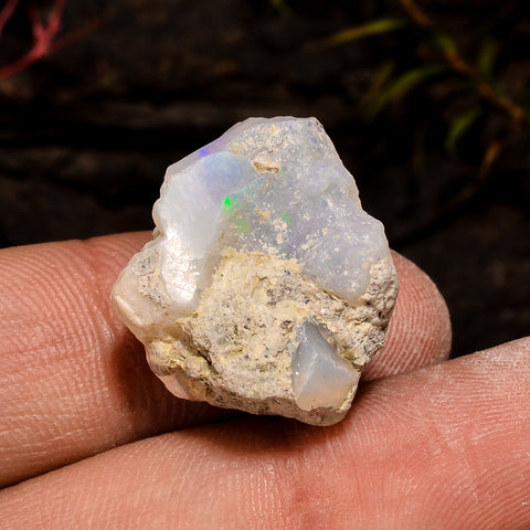 Fabulous Top Grade Quality 100% Natural Welo Fire White Ethiopian Opal Rough Loose Gemstone For Making Jewelry 19X15X13 MM 15 Cts. KR12-35 Sunkarton