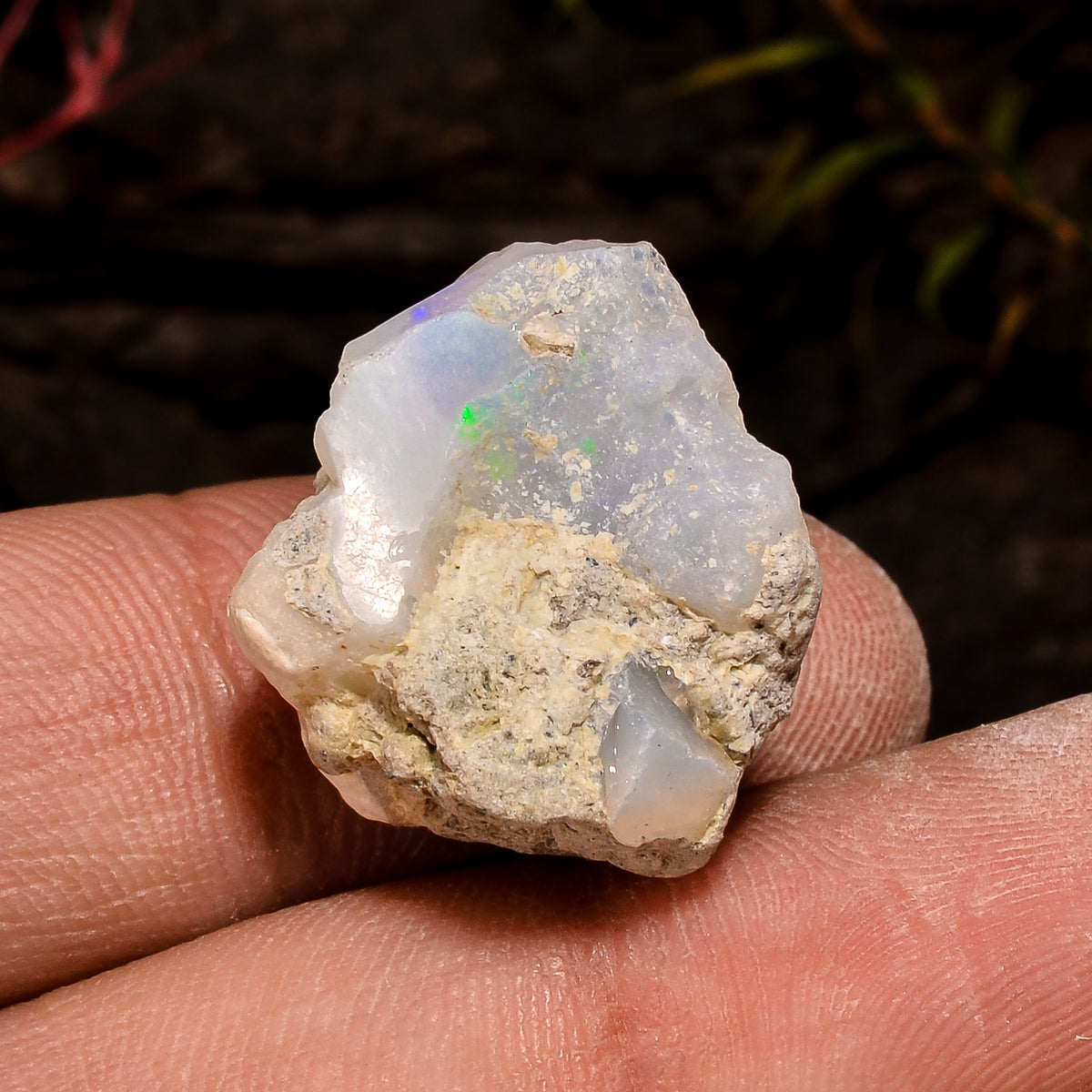 Fabulous Top Grade Quality 100% Natural Welo Fire White Ethiopian Opal Rough Loose Gemstone For Making Jewelry 19X15X13 MM 15 Cts. KR12-35 Sunkarton