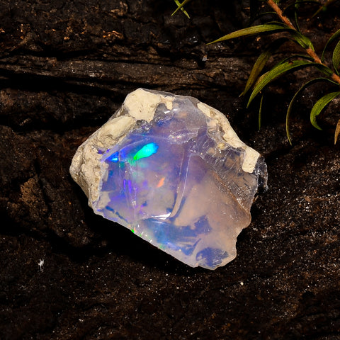 Gorgeous Top Grade Quality 100% Natural Welo Fire White Ethiopian Opal Rough Loose Gemstone For Making Jewelry 23X18X12 MM 18 Cts. KR12-37 Sunkarton