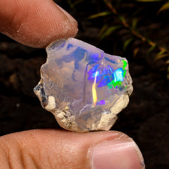 Gorgeous Top Grade Quality 100% Natural Welo Fire White Ethiopian Opal Rough Loose Gemstone For Making Jewelry 23X18X12 MM 18 Cts. KR12-37 Sunkarton