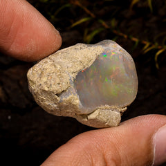 Incredible Top Grade Quality 100% Natural Welo Fire White Ethiopian Opal Rough Loose Gemstone For Making Jewelry 27X16X12MM 41.5 Cts KR12-39 Sunkarton