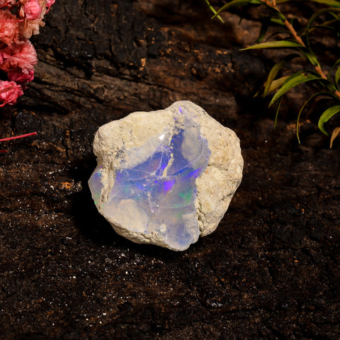 Awesome Top Grade Quality 100% Natural Welo Fire White Ethiopian Opal Rough Loose Gemstone For Making Jewelry 22X20X15 MM 25 Cts. KR12-3 Sunkarton