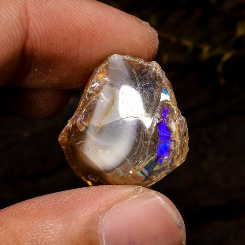 Mind Blowing Top Grade Quality 100% Natural Welo Fire Brown Ethiopian Opal Rough Loose Gemstone For Making Jewelry 23X19X17MM 34 Cts KR12-41 Sunkarton