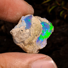 Outstanding Top Grade Quality 100% Natural Welo Fire White Ethiopian Opal Rough Loose Gemstone For Making Jewelry 19X17X8MM 13.5 Cts KR12-42 Sunkarton