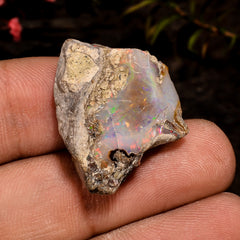 Splendid Top Grade Quality 100% Natural Welo Fire White Ethiopian Opal Rough Loose Gemstone For Making Jewelry 23X19X8 MM 18 Cts. KR12-43 Sunkarton