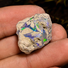 Superb Top Grade Quality 100% Natural Welo Fire White Ethiopian Opal Rough Loose Gemstone For Making Jewelry 22X17X12 MM 17 Cts. KR12-44 Sunkarton
