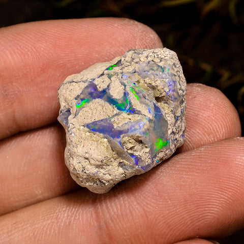 Superb Top Grade Quality 100% Natural Welo Fire White Ethiopian Opal Rough Loose Gemstone For Making Jewelry 22X17X12 MM 17 Cts. KR12-44 Sunkarton