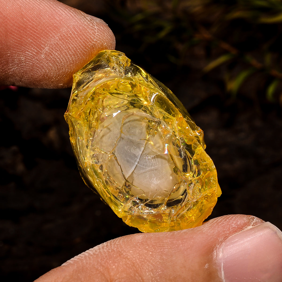 Tempting Top Grade Quality 100% Natural Welo Fire Yellow Ethiopian Opal Rough Loose Gemstone For Making Jewelry 25X18X9 MM 19.5 Cts. KR12-47 Sunkarton
