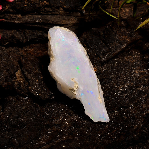 Terrific Top Grade Quality 100% Natural Welo Fire White Ethiopian Opal Rough Loose Gemstone For Making Jewelry 29X14X11 MM 15 Cts. KR12-48 Sunkarton