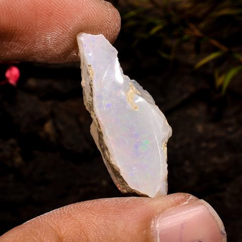 Terrific Top Grade Quality 100% Natural Welo Fire White Ethiopian Opal Rough Loose Gemstone For Making Jewelry 29X14X11 MM 15 Cts. KR12-48 Sunkarton
