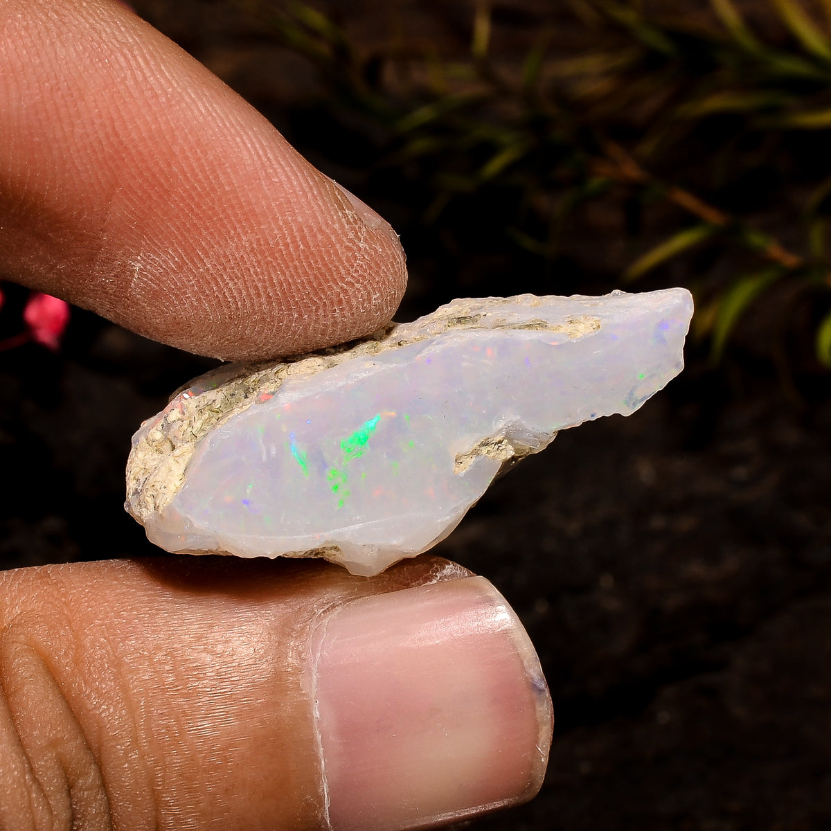 Terrific Top Grade Quality 100% Natural Welo Fire White Ethiopian Opal Rough Loose Gemstone For Making Jewelry 29X14X11 MM 15 Cts. KR12-48 Sunkarton