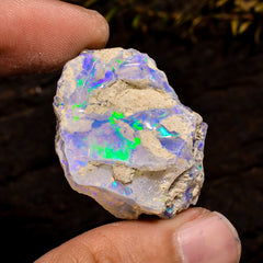 Beautiful Top Grade Quality 100% Natural Welo Fire White Ethiopian Opal Rough Loose Gemstone For Making Jewelry 34X25X19 MM 38.5 Cts. KR12-4 Sunkarton