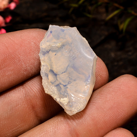 Wonderful Top Grade Quality 100% Natural Welo Fire White Ethiopian Opal Rough Loose Gemstone For Making Jewelry 25X15X8 MM 14 Cts. KR12-50 Sunkarton