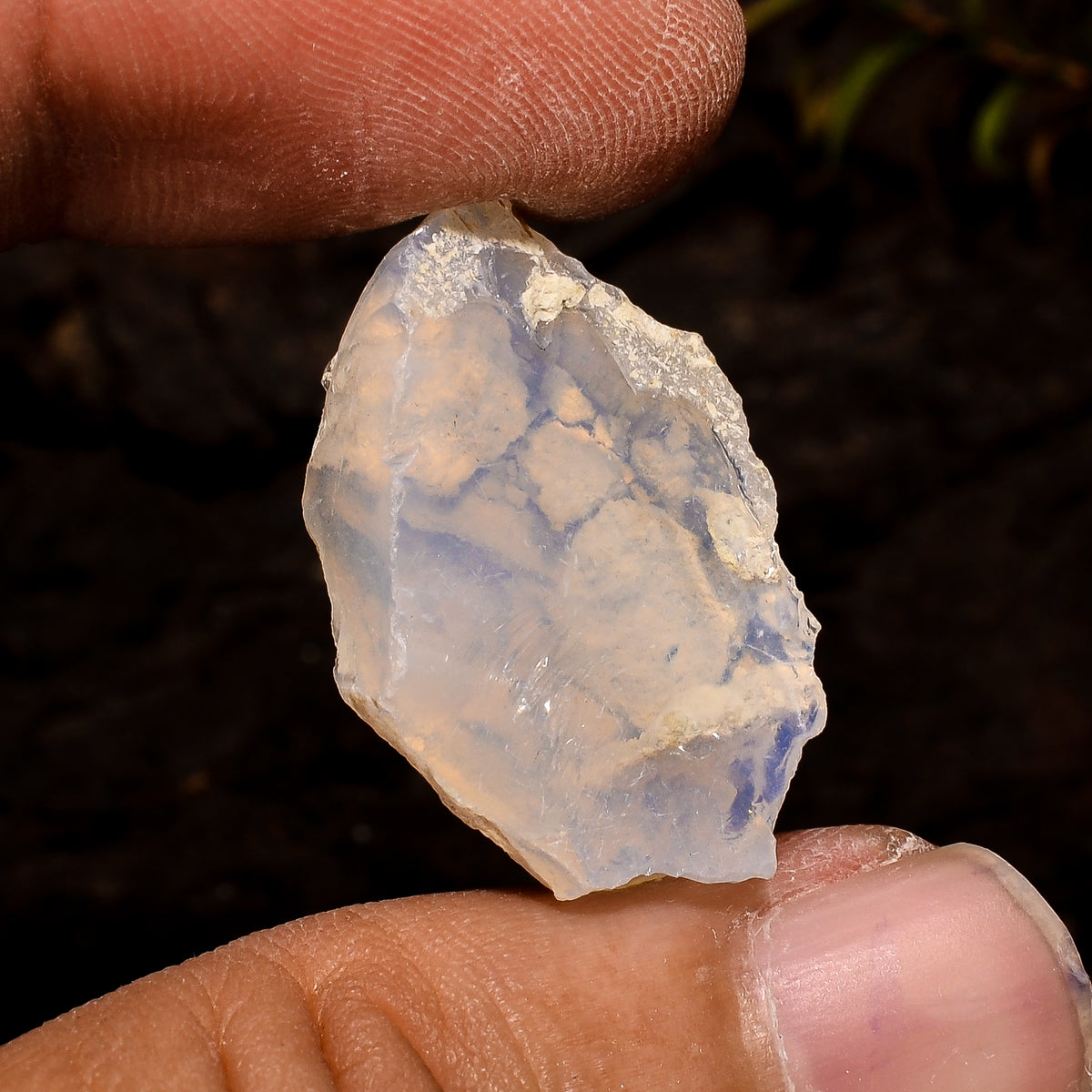 Wonderful Top Grade Quality 100% Natural Welo Fire White Ethiopian Opal Rough Loose Gemstone For Making Jewelry 25X15X8 MM 14 Cts. KR12-50 Sunkarton