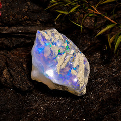 Amazing Top Grade Quality 100% Natural Welo Fire White Ethiopian Opal Rough Loose Gemstone For Making Jewelry 28X18X13 MM 29 Cts. KR12-51 Sunkarton