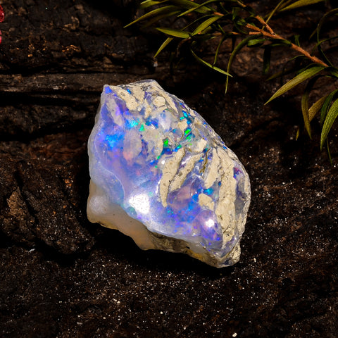 Amazing Top Grade Quality 100% Natural Welo Fire White Ethiopian Opal Rough Loose Gemstone For Making Jewelry 28X18X13 MM 29 Cts. KR12-51 Sunkarton