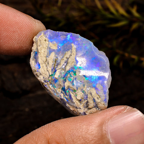 Amazing Top Grade Quality 100% Natural Welo Fire White Ethiopian Opal Rough Loose Gemstone For Making Jewelry 28X18X13 MM 29 Cts. KR12-51 Sunkarton