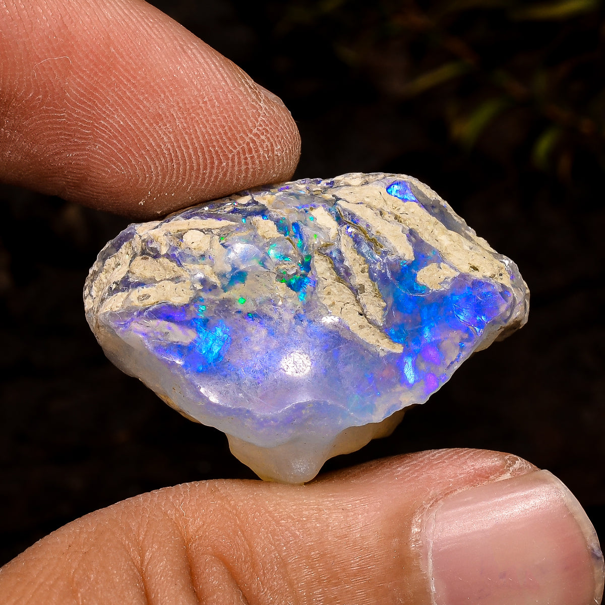 Amazing Top Grade Quality 100% Natural Welo Fire White Ethiopian Opal Rough Loose Gemstone For Making Jewelry 28X18X13 MM 29 Cts. KR12-51 Sunkarton