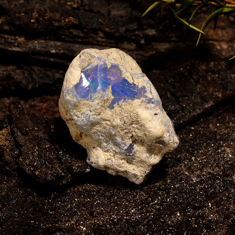 Attractive Top Grade Quality 100% Natural Welo Fire White Ethiopian Opal Rough Loose Gemstone For Making Jewelry 19X14X13 MM 17 Cts. KR12-52 Sunkarton