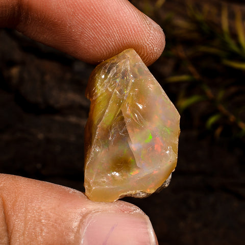 Awesome Top Grade Quality 100% Natural Welo Fire Brown Ethiopian Opal Rough Loose Gemstone For Making Jewelry 25X14X11 MM 19.5 Cts. KR12-53 Sunkarton