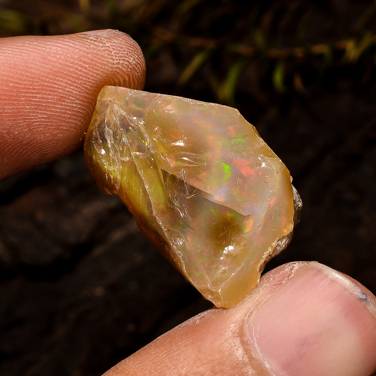 Awesome Top Grade Quality 100% Natural Welo Fire Brown Ethiopian Opal Rough Loose Gemstone For Making Jewelry 25X14X11 MM 19.5 Cts. KR12-53 Sunkarton