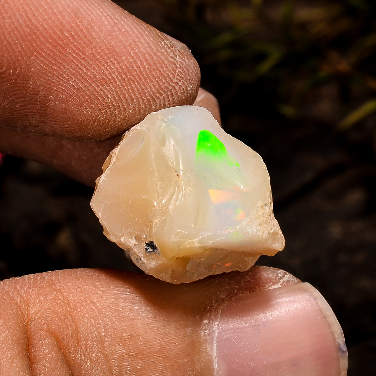 Classic Top Grade Quality 100% Natural Welo Fire White Ethiopian Opal Rough Loose Gemstone For Making Jewelry 25X14X13 MM 20.5 Cts. KR12-55 Sunkarton