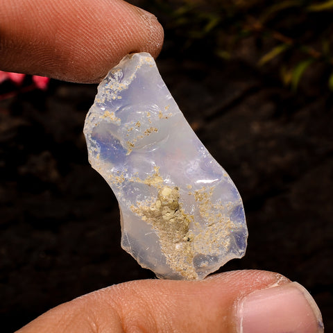 Dazzling Top Grade Quality 100% Natural Welo Fire White Ethiopian Opal Rough Loose Gemstone For Making Jewelry 30X16X7 MM 13.5 Cts. KR12-56 Sunkarton