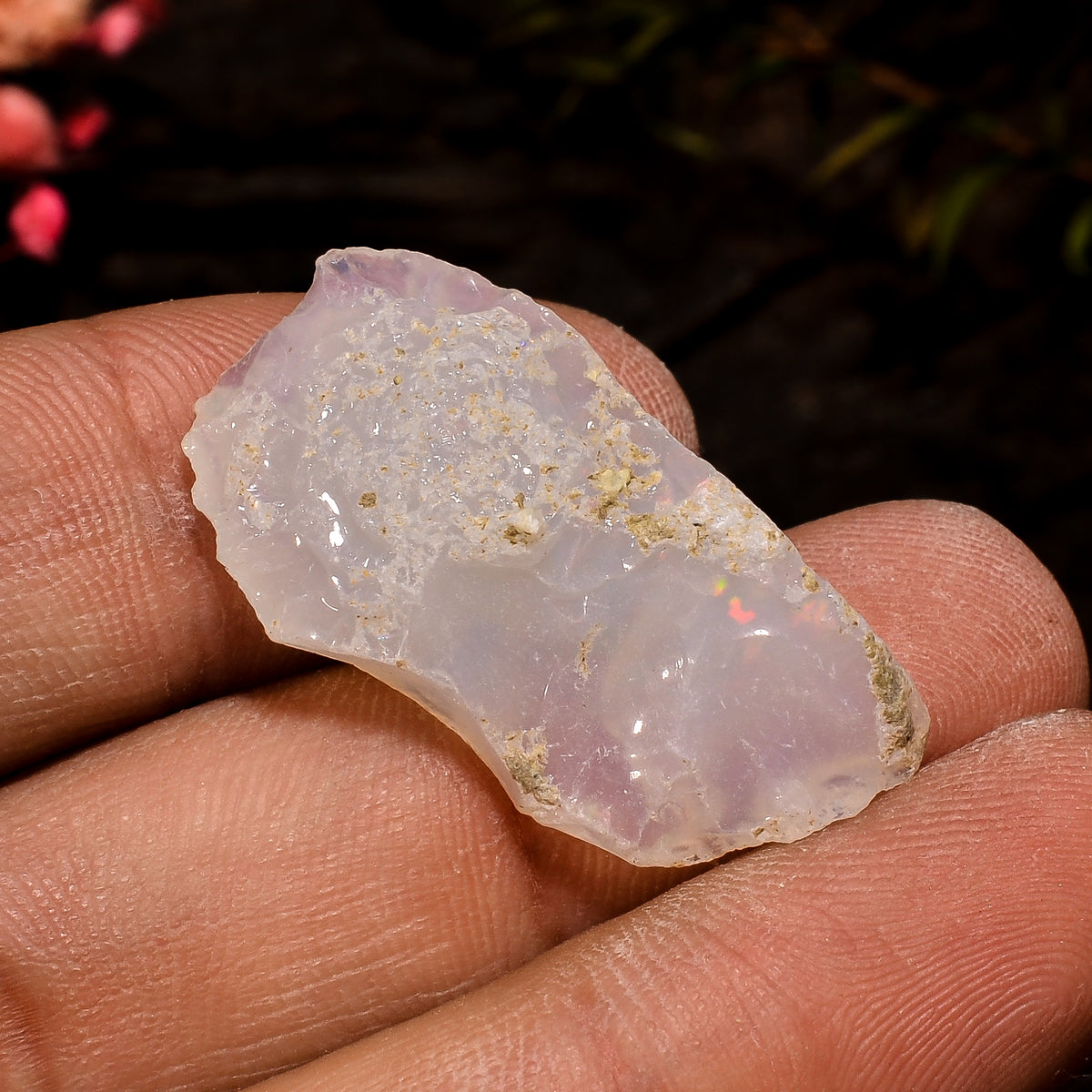 Dazzling Top Grade Quality 100% Natural Welo Fire White Ethiopian Opal Rough Loose Gemstone For Making Jewelry 30X16X7 MM 13.5 Cts. KR12-56 Sunkarton