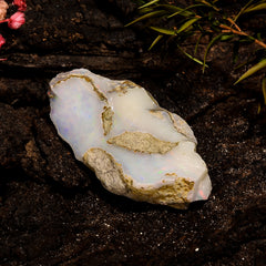 Excellent Top Grade Quality 100% Natural Welo Fire White Ethiopian Opal Rough Loose Gemstone For Making Jewelry 34X17X9 MM 23 Cts. KR12-57 Sunkarton